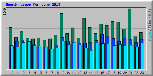 Hourly usage for June 2013