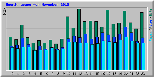 Hourly usage for November 2013