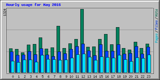 Hourly usage for May 2016