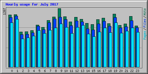 Hourly usage for July 2017