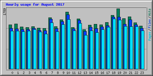 Hourly usage for August 2017